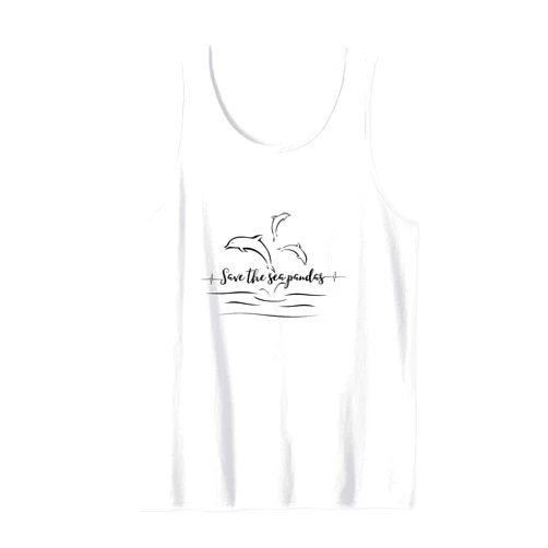 Save the Sea Pandas Dolphins Tank Top
