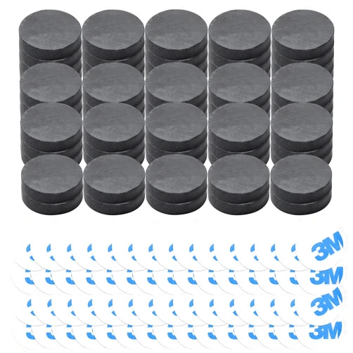 GBYMIUY Ceramic Magnets, Hard Ferrite Magnets for Crafts Science Hobbies DIY Projects, Round Magnets for Refrigerator, Whiteboard-60Pcs, Dia 18mm x 4mm Disc