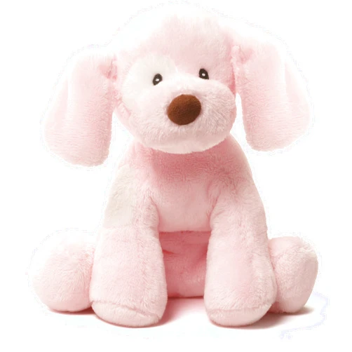 GUND Baby GUND Spunky Barking Puppy Stuffed Animal Sound Toy, Animated Plush Sensory Toy with Sounds, for Babies and Newborns, Pink, 8”
