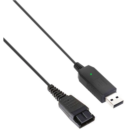 VoiceJoy Quick Disconnect to USB Plug QD Cable Adaptor for Jabra GN Headsets