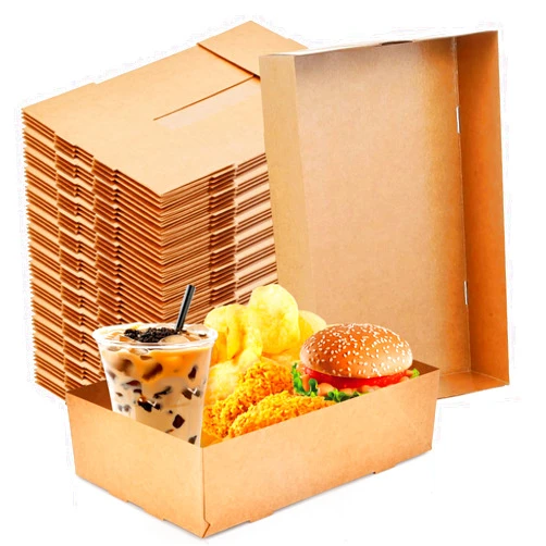 DISWALE 60 Pcs Movie Theater Snack Boxes, Disposable Paper Cardboard Food Trays, 4-Corner Pop-Up Food Containers for Movie Night, Parties, Stadiums, Cars, and Theaters