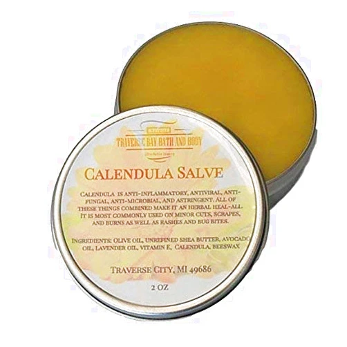 Traverse Bay Bath And Body Calendula Salve - 2 oz tin - with lavender essential oil and vitamin E