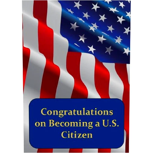 Aquinas Greeting Cards New Citizenship Congratulations Card: American Flag