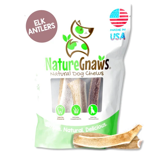 Nature Gnaws USA Elk Antlers for Dogs 5-8