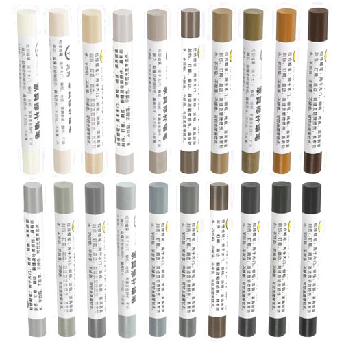 uxcell Furniture Repair Wax Crayons Kit, 20Pcs - Wood Filler Stick, Touch Up Furniture Markers - for Scratches Holes Tables Desks Wooden Floor Laminate Covers, Gray Series