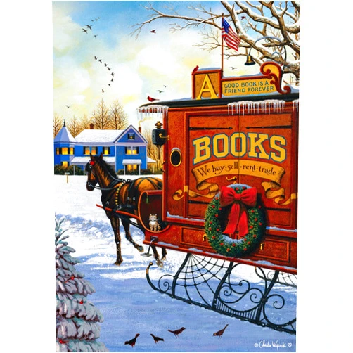 Buffalo Games - Charles Wysocki - Book Mobile - 300 Piece Jigsaw Puzzle for Adults Challenging Puzzle Perfect for Game Nights - Finished Puzzle Size is 21.25 x 15.00