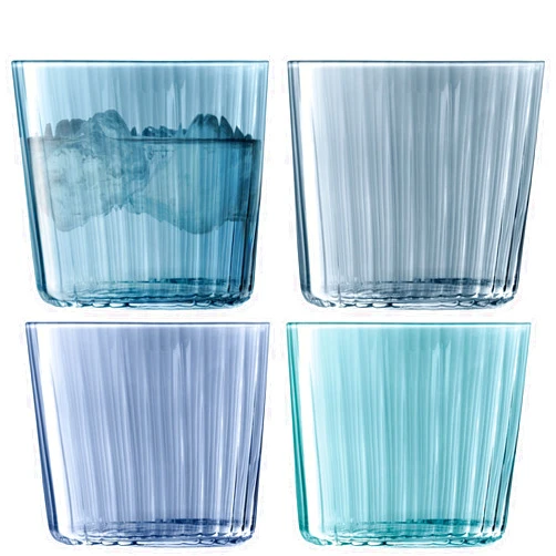 LSA International Set of 4 Gems Tumbler 310 ml. Assorted Sapphire