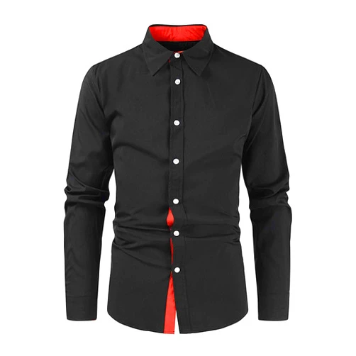 Hnhmli Men Premium T-Shirts Trendy Button Down Shirts Wedding Guest Dressy Shirts Long Sleeve Plain Regular Fit Shirts Gifts