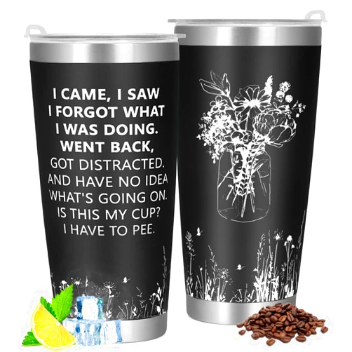 Cessfle Funny I Came I Saw I Forgot Tumbler, 20oz Senior Citizen Tumbler Gifts, Funny Birthday Gifts for Men, Gag Gifts 70th 60th Birthday Gifts, Dad Grandpa Sarcastic Gifts for Birthday Gifts Ideas