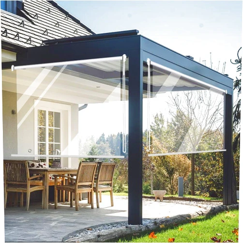 Generic Heavy Duty Transparent Roller Blinds Clear Waterproof Roll Up Blinds Vinyl Plastic Roll Up Blind Easy to Pull Down & Up Windproof Rainproof Dustproof Customizable Size(W60X95IN)