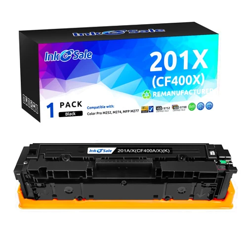 INK E-SALE Replacement for HP CF400X HP 201X HP CF400A Black Toner Cartridge for use with HP Color Laserjet Pro MFP M277dw M252dw MFP M277n M252n Printer, 1 Pack