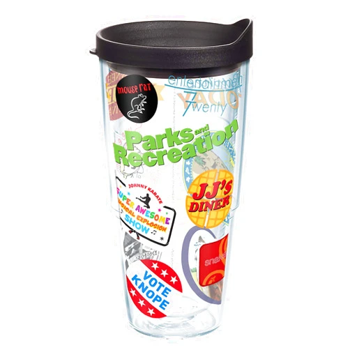 Tervis Parks and Recreation Mash Up Made in USA Double Walled Insulated Tumbler Travel Cup Keeps Drinks Cold & Hot, 24oz, Classic