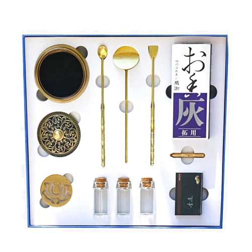 Gumiao 7 Pcs/Set Brass Incense Making Kit Incense Mold Tool DIY Backflow Tower Incense Cone Molds Set for Yoga Meditation Home Fragrance
