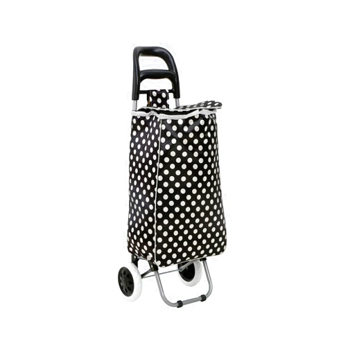 Panana Trolley Folding Cart 2 Wheels Foldable Heavy Duty Shopping Bag Hand Dolly Cart Truck Storage 37 inch Handle Height 13.77'’x11''x37'' (BW, 2Wheels)