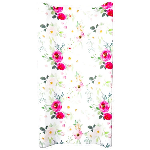 TANOFAR Flower Changing Pad Cover Diaper Changing Mat Cover Sheets for Newborn Girls Soft Breathable Nursery Changing Table Sheets Floral
