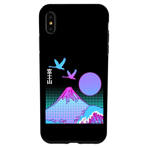 Best Japanese Gift Ideas Tee iPhone XS Max Mount Fuji Fujisan Honshu Japanese Aesthetic Vaporwave Case