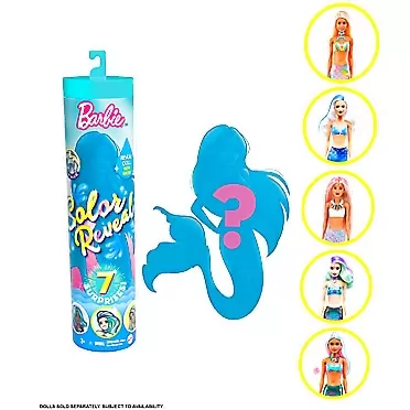 Barbie Color Reveal Doll with 7 Surprises [Styles May Vary], Multicolor (GTP43)