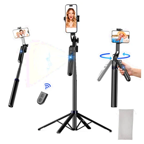 NEMOVA 68'' Auto Face Tracking Tripod for iPhone, 360° Rotation Phone Tripod with Wireless Remote and Phone Holder, Selfie Stick Tripod for Android Phone, Applied to YouTube, Tiktok, Facetime