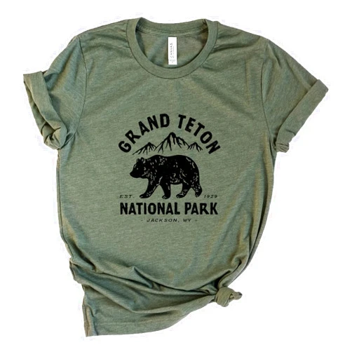 Simply Sage Market Vintage Grand Teton National Park - Premium Graphic Tee