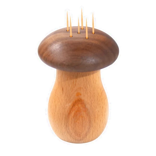 JULAR Cute Toothpick Holders, Toothpick Holder Dispenser Funny For Home Kitchen, Wooden Mushroom Toothpicks Box, Unique Decorative Home Kitchen Design Accessories, Unusual Gift