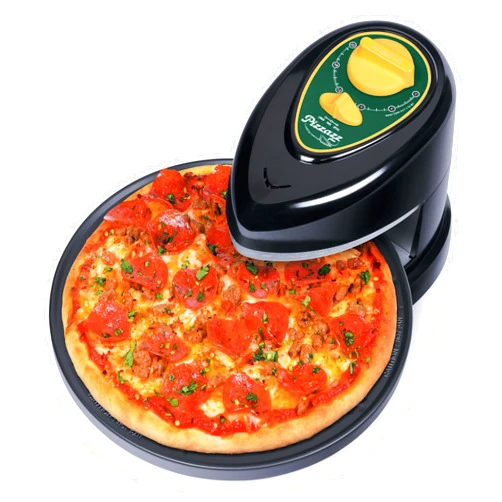 Presto 03434 Pizzaz Plus Rotating Oven - 12-Inch, Countertop Pizza Oven, Nonstick Tray, Top and Bottom Heating Elements, Easy to Clean, Green/Gold