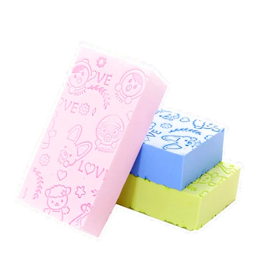 VANVENE 2PCS Exfoliating Bath Sponge, Body Shower Sponge Spa Scrub Soft Exfoliator Dead Skin Remover，Dead Skin Remover for Body, Shower Sponge for Adult Baby (Blue&Pink)