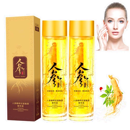 Aohoyaca 2PCS Ginseng Extract Liquid, Ginseng Extract Anti-Wrinkle Original Serum Oil, Korean Red Ginseng Essence for Anti Aging, Hydrating Essence Anti Wrinkle Tightening Serum
