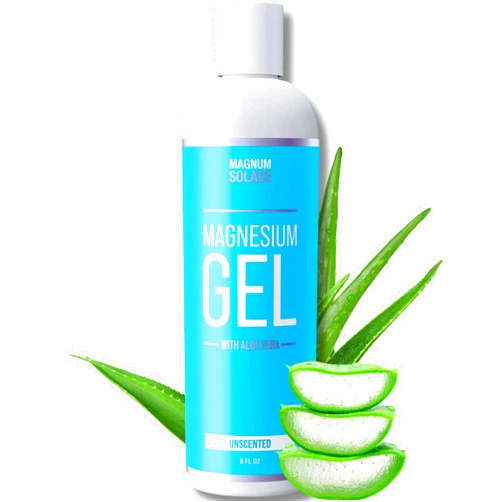 Magnum Solace Magnesium Gel Topical for Muscles - Body Massage Gel with Pure Magnesium Chloride and Aloe Vera (Unscented)