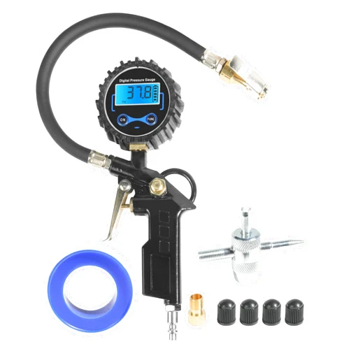 RACOONA Digital Tire Pressure Gauge with Inflator,Tire Pressure Gauge for Cars,Automotive Use 250PSI Air Chuck and Compressor Accessories with Quick Connect Coupler,Car Accessories for SUV,Truck,RV