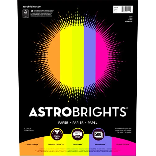 Astrobrights Color Paper, 8.5