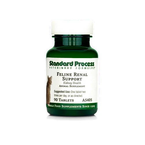 Standard Process Inc. Standard Process Feline Renal Support - Cat Supplement to Support Kidney & Urinary Health - Cat Supplies with Whole Food Ingredients - Feline Supplement for Kidney Function Support - 90 Tablets