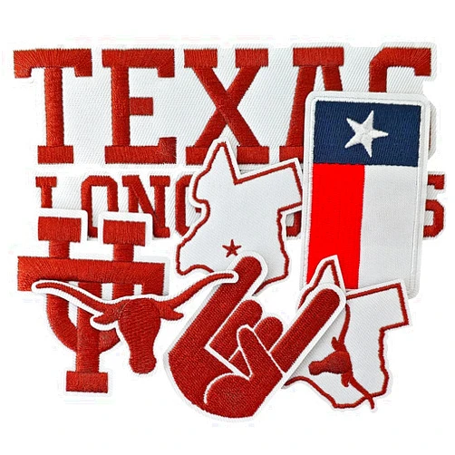 ELEFOCUS 8 Pcs Texas Ox Head Patches,Logo Iron-on Patch for Jacket Backpack Jeans Jacket