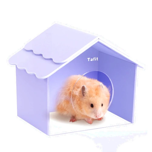 Tafit Hamster Hideout Cute Acrylic Small Animals House Habitats Decor for Dwarf Hamsters, Syrian Hamsters, Gerbils, Hedgehogs, Rats, Mice, Lemmings, Purple