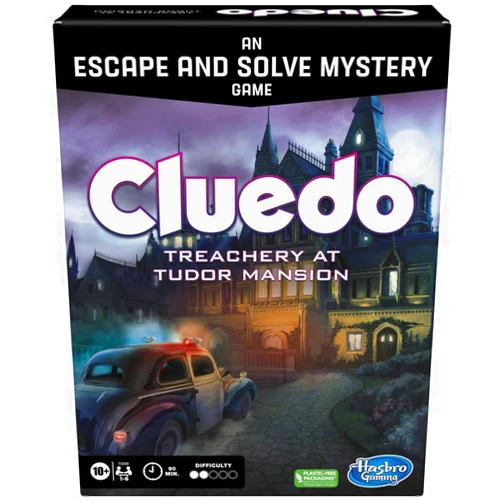 Hasbro Gaming Clue Board Game Treachery at Tudor Mansion, Clue Escape Room Game, Murder Mystery Games, Cooperative Family Board Game, Ages 10 and up, 1-6 Players