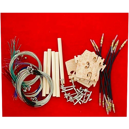 HUNGUN Violin Parts 10pc Maple Wood 4/4 Violin Bridge 10 Pc Soundpost10 Tail Gut10 Fine Tuner Parts