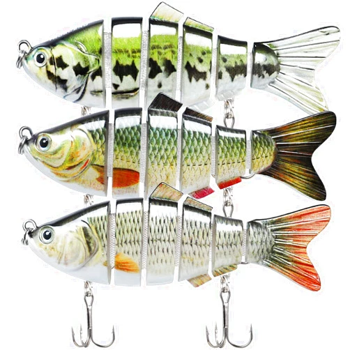 TRUSCEND Fishing Lures for Freshwater and Saltwater, Lifelike Swimbait for Bass Trout Crappie Walleye Pike, Slow Sinking Bass Fishing Lure, Must-Have Fishing Gifts for Men, Family Fishing Gear Plugs