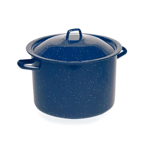 IMUSA C20666-1063310W 6-Quart Blue Speckled Enamel Stock Pot with Lid