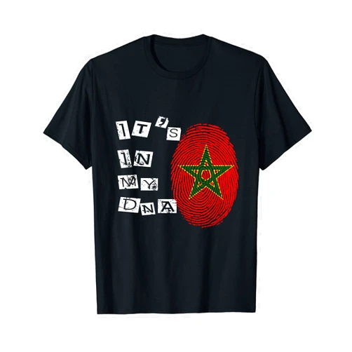 National Flags & Roots Proud Heritage Gifts Moorish In My DNA Moors Flag Proud Moorish Moroccan Moors T-Shirt