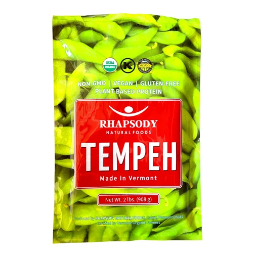 Rhapsody Natural Foods 2lb TEMPEH - Organic, Made in Vermont, 32 oz (2 Lbs) - case of 4