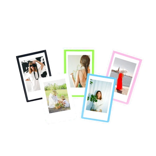 Leonuliy Mini Magnetic Picture Frame Refrigerator Magnets with Clear Protective Pocket for Polaroid Fujifilm Instax Mini Film, 2x3 Inch Photos, for Metal Fridge Cabinet Lockers, 10 Pieces.