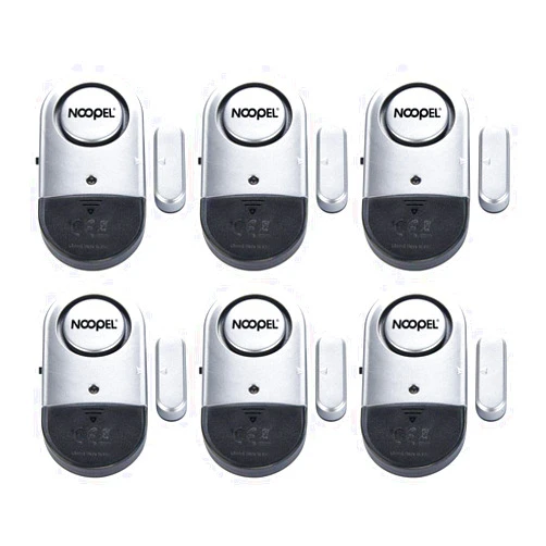 Noopel Door Alarms 6 Pack for Kids Safety, Noopel 120DB Pool Alarm Sensor for Doors and Windows, Burglar Intruder Entry Alert for Toddlers Personal Security