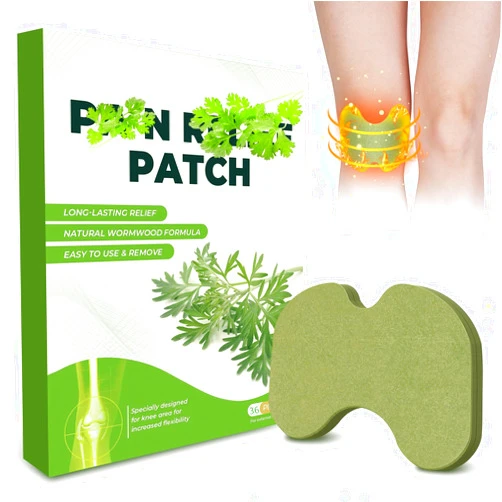DOHODOHO 36Pcs Herbal Knee Patches - Natural Wormwood Extract Sticker for Knee Shoulder Neck Back