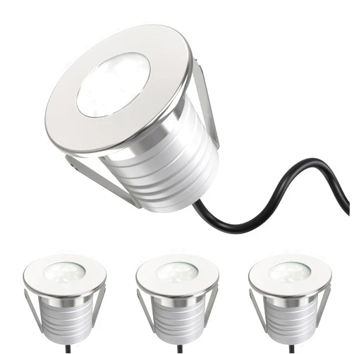 Landscapestation Underwater Pool Lights, 4 Packs Dimmable LED Swimming Pool Light, 3W Low Voltage Cool White Inground Lights for Ponds, Waterfalls, Fountains, 12V-24V DC, 12VAC, 5700K