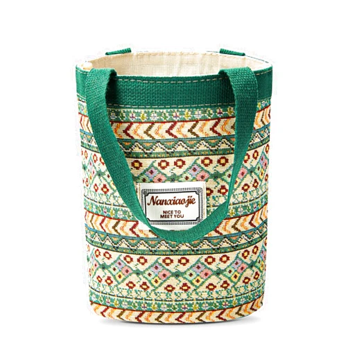 HSOOVZN Women Tote Bag,Small Jute Casual Tote's Handbag Embroidered Personalized Bucket Bag,Reusable Grocery Shopping Bags