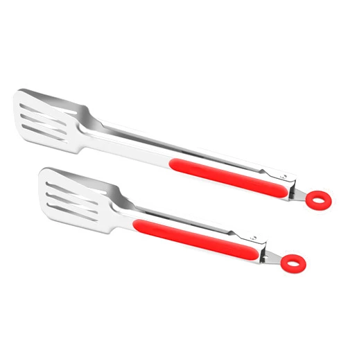 ALLWIN-HOUSEWARE W Premium 304 Stainless Steel Barbecue Turners, Heavy Duty Non-Stick BBQ Cooking Kitchen Tongs, 9