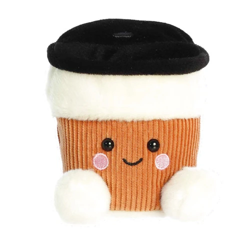 Aurora® Adorable Palm Pals™ Essie Coffee Cup™ Stuffed Animal - Fun Collectible Plush for Kids and Adult Collectors - Perfect for Decorating Rooms and Birthday Gifts - White 5 Inches
