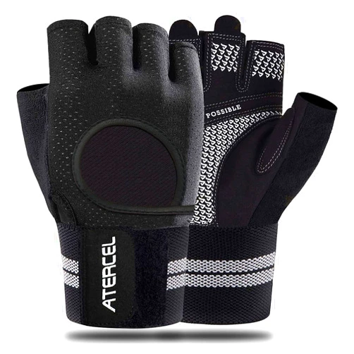 ATERCEL Weight Lifting Gloves Breathable Workout Gloves with Wrist Support for Gym, Exercise, Pull ups, Super Lightweight for Mens and Women, Full Palm Protection