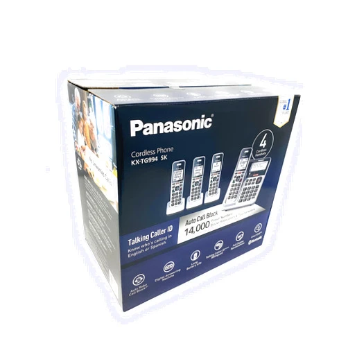 Panasonic KX-TG994 DECT 6.0 Bluetooth 4-Handset Phone Bundle