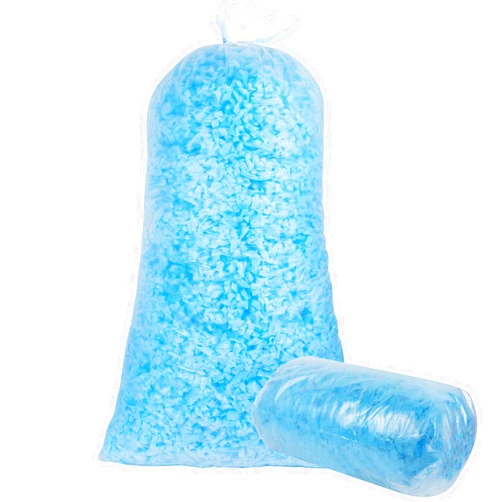 DR.DUDU 5lbs Shredded Memory Foam Filling for Bean Bag Filler, Soft and Convenient Pillow Stuffing Foam for Couch Cushion Dog Bed Chair Arts Crafts, Added Gel Particles (Blue)