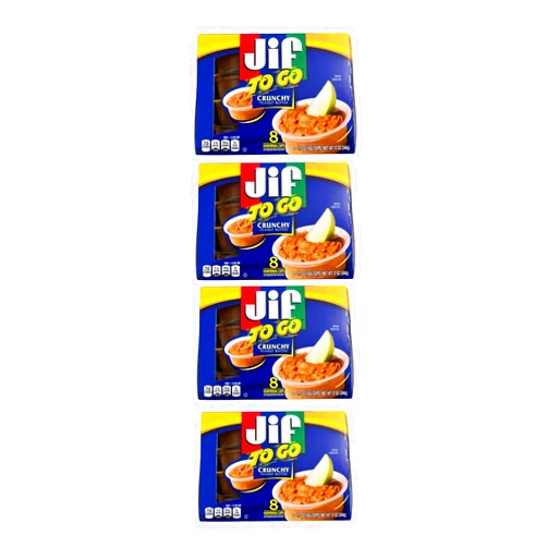 Generic JIF To Go Crunchy Peanut Butter Cups 8 count, 1.5 oz (Pack of 4)